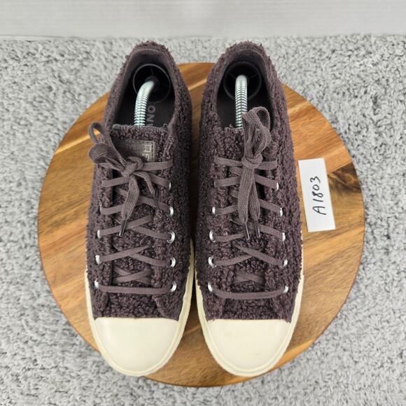 Converse CTAS Chuck Taylor All Star Platform Low Cozy Sherpa Mauve Y2K Womens 10 - Picture 5 of 12
